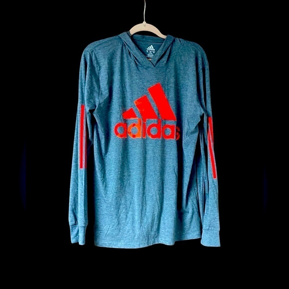 size XL (18/20) gray Adidas long sleeve hoodie shirt
